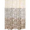 Bellatex Tuš zavesa Lístky rjava, 180 x 200 cm
