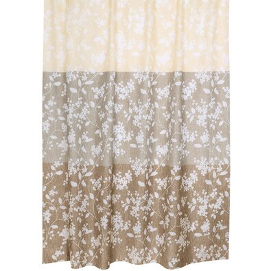 Bellatex Tuš zavesa Lístky rjava, 180 x 200 cm