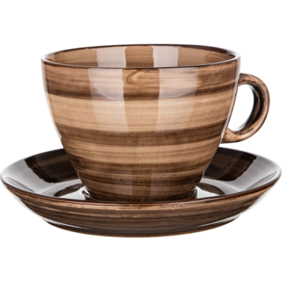 Banquet  Tasse mit Untertasse PALAS, 290 ml, braun