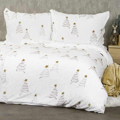 4Home Bettwäsche Mikroflanell Christmas Tree, 140 x 200 cm, 70 x 90 cm