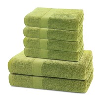 DecoKing Sada ručníků a osušek Marina zelená, 6 ks