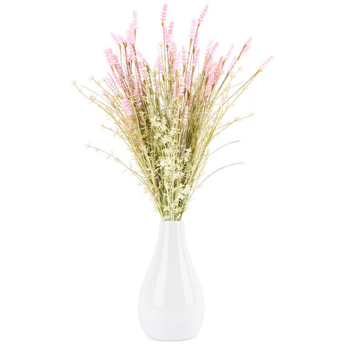 Umetne travniške cvetove sivke 56 cm, roza