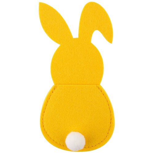 Altom Zestaw kieszonek na sztućce Zajączek, 4 szt., 15 x 8,5 cm, żółty