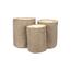 Set coș de rufe din 3 piese, maro