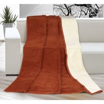 Deka XXL / Prehoz na posteľ Kira terrakota, 200 x 230 cm Deka XXL / Prehoz na posteľ Kira terrakota