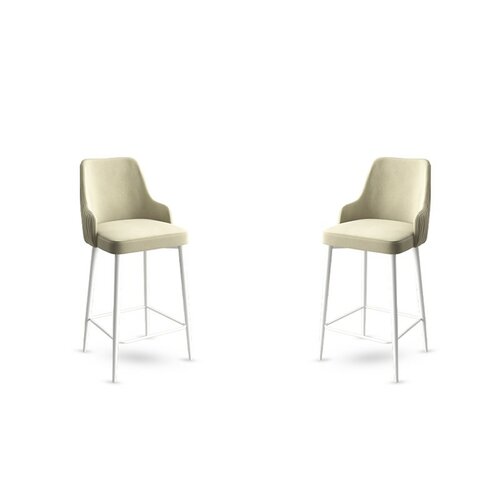 Barstuhl-Set Enox Cream and White, 2 Stück