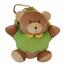 Baby Mix Jucărie de pluș pentru copii cu mecanismde redare Ursuleț verde, 23 cm