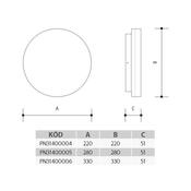 Panlux Prisadené LED svietidlo Eva, pr. 22 cm, IP54