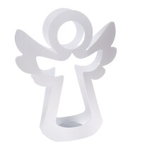 Vianočný kovový svietnik Anjel, 17 x 22 x 6 cm