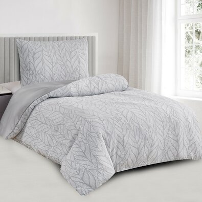 Lenjerie de pat din jacard Florida gri, 140 x 200cm, 70 x 90 cm