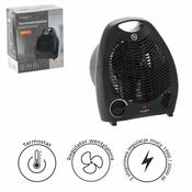 Elektrické kúrenie s ventilátorom a bezpečnostným spínačom, čierna