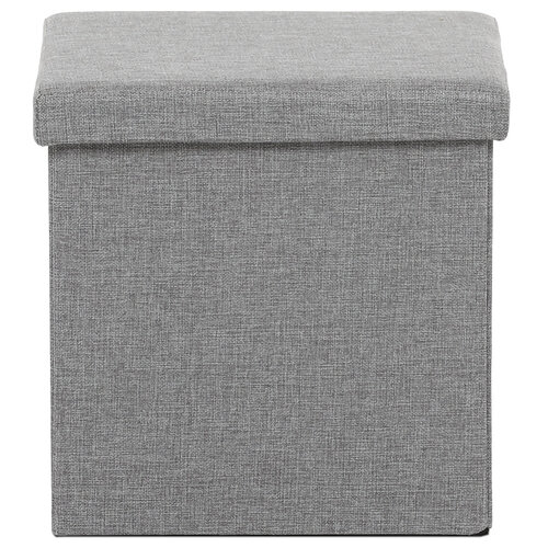 Hocker mit Stauraum, Grau, 38 x 38 x 38 cm