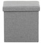 Hocker mit Stauraum, Grau, 38 x 38 x 38 cm