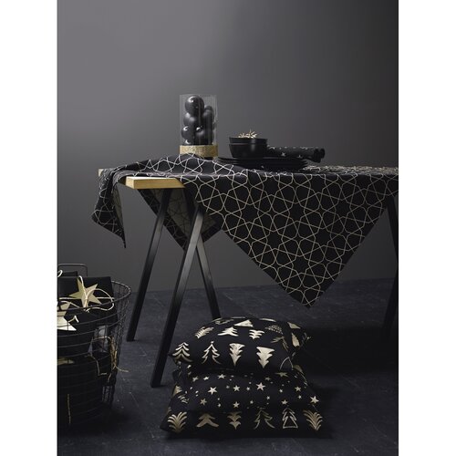 Faţă de pernă Sander Star walk, negru, 40 x 40 cm