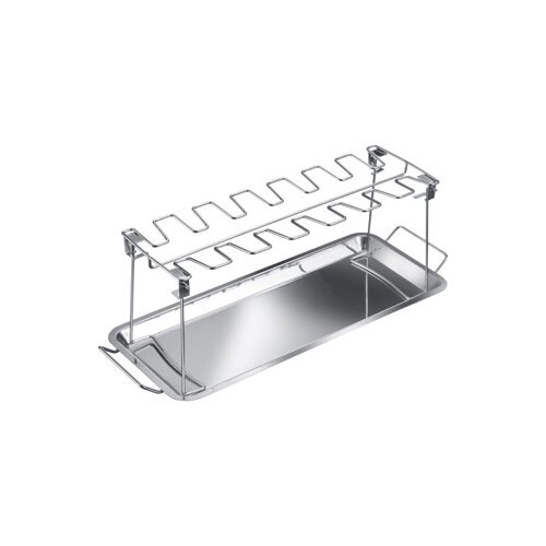 Westmark Grillständer für Hähnchenkeulen, Edelstahl, 43 x 16,3 x 4 cm