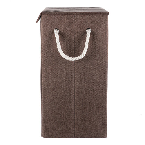 Кошик для білизни з полотна LAUNDRY 40 x 30 x 60см, коричневий