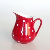 Ulcior din ceramică Dots, roșu,  500 ml