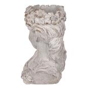 Betonový obal Bysta ženská hlava, pr. 23 cm , 23 x17 x 30 cm