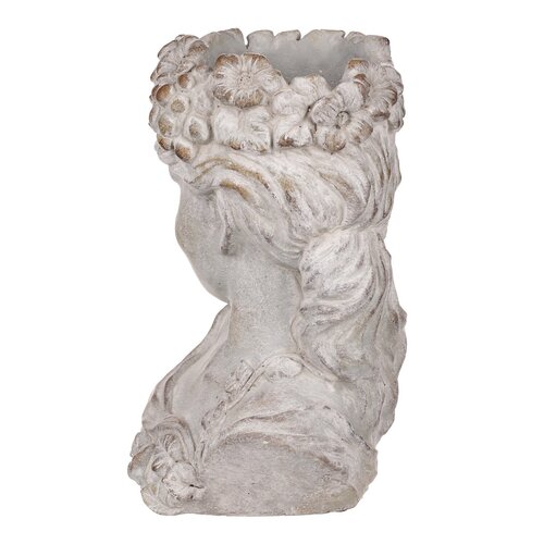 Betonový obal Bysta ženská hlava, pr. 23 cm , 23 x17 x 30 cm