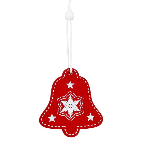 Ornamente de Crăciun din lemn Domarex Clopoțeiroșii , 12 buc