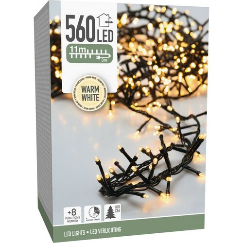 Vianočná svetelná LED reťaz Twinkle, 560 mini LED, 11 m
