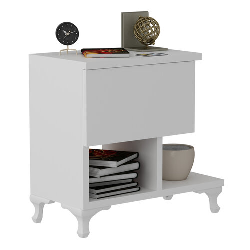 Stolik nocny Cast White