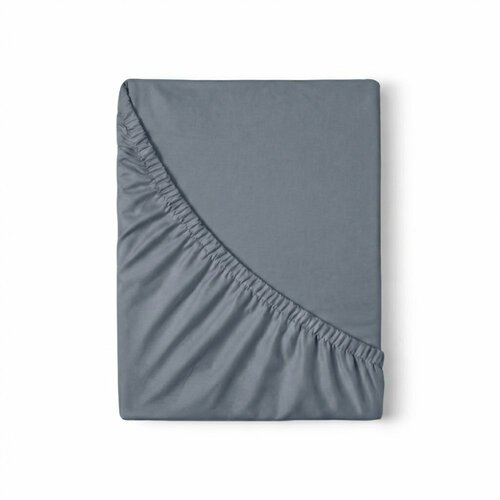 Kvalitex Cearșaf din satin cu elastic, gri închis,160 x 200 cm