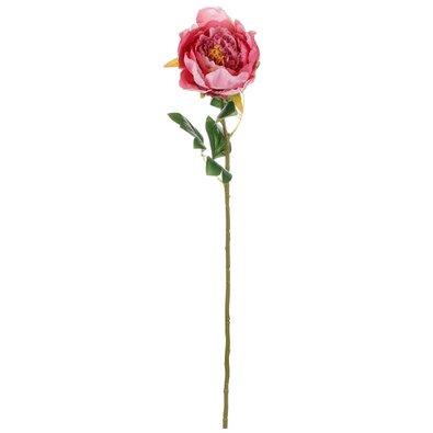 Floare artificială Bujor roz, 11 x 70 x 11 cm