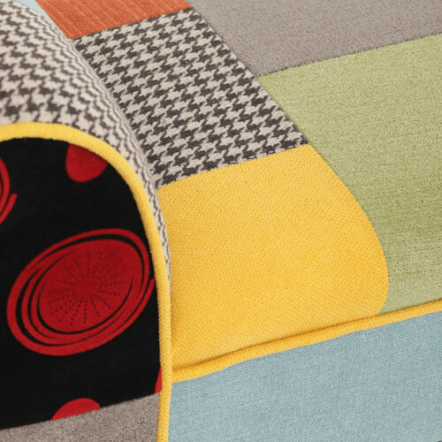 Široký taburet PATCHWORK