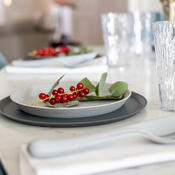 Koziol Plytký tanier CONNECT PLATE, 25,5 cm, koralová