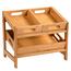 Kesper 58851 Raft de bucătărie cu 3 compartimente bambus, 39,5 x 26 x 35,5 cm