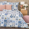 Lenjerie pat 4Home Azul bumbac creponat