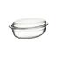 Vas de copt din sticlă Orion cu capac, oval, 33 x 20 x 12,5 cm