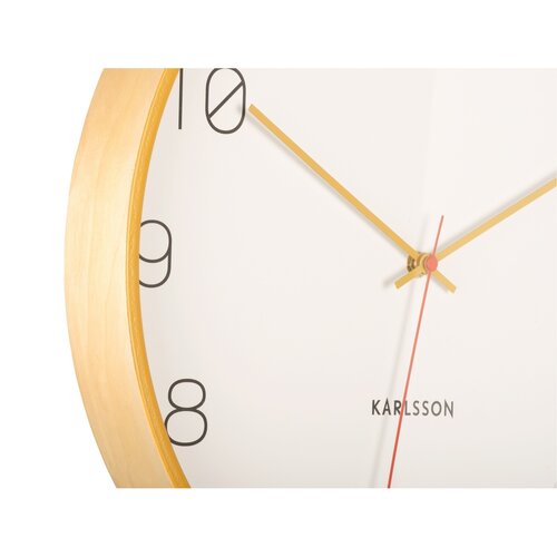 Karlsson 5926YE dizajnové nástenné hodiny 40 cm, žltá