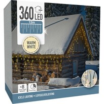 Новорічна гірлянда-ланцюжок Бурулька тепла  біла, 360 LED