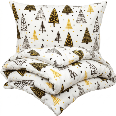 4Home Nordic Tree mikroflanel ágyneműhuzat, 160 x 200 cm, 70 x 80 cm