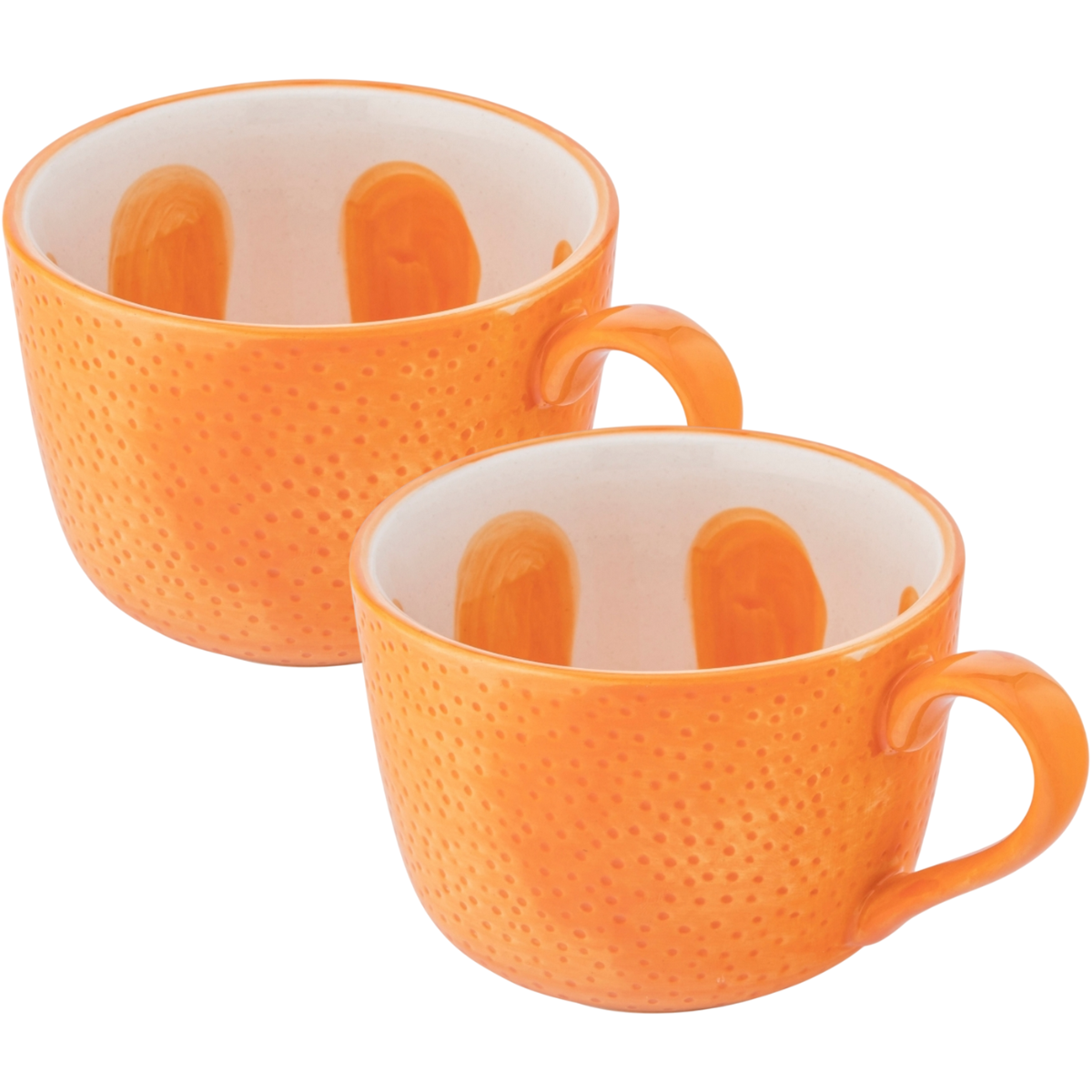 Altom Zestaw ceramicznych kubków jumbo Tropicanapomarańczowych 470 ml, 2 szt.