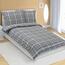 Bellatex Flanelov posteljnina Káro siva, 140 x 220cm, 70 x 90 cm