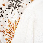 4Home Decke Lammfelloptik Snowflake Glamour, 150 x 200 cm