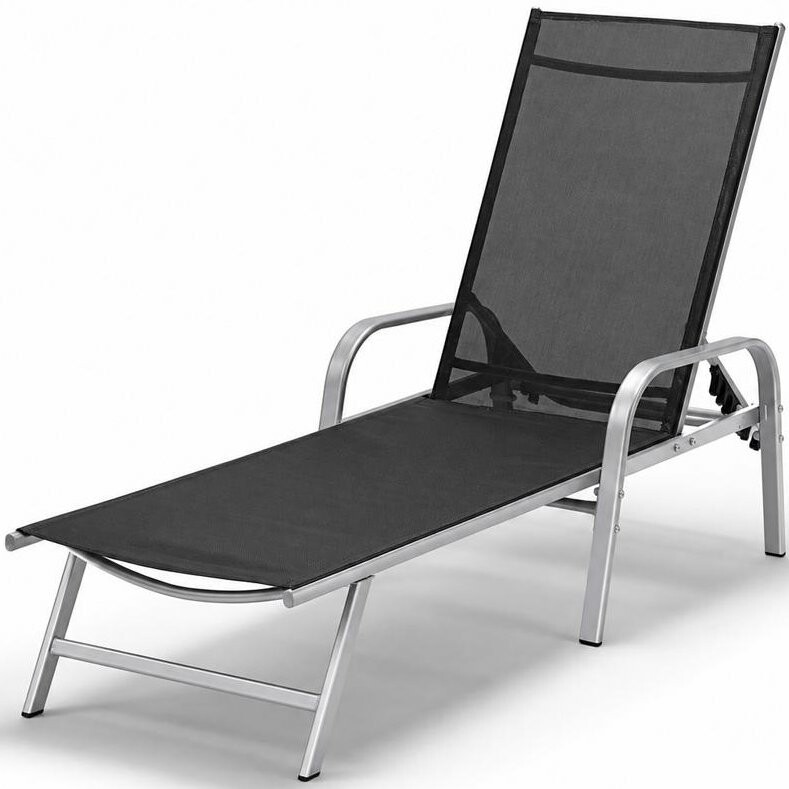 Avenberg Polohovateln&eacute; relaxačn&iacute; leh&aacute;tko Margarita, čern&aacute;/stř&iacute;brn&aacute;