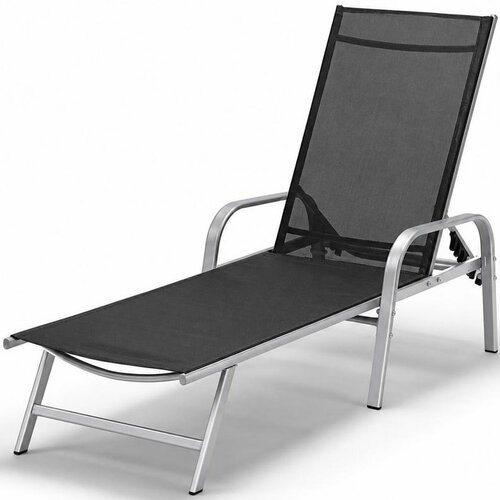 Avenberg Polohovateľné relaxačné kreslo Margarita,čierna/strieborná