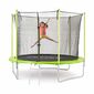 Trampolina krzyżowa z siatką i drabinką, 306 x 306x 250 cm