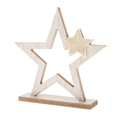Gwiazda drewniana Vega brązowy, 19 x 19,5 cm