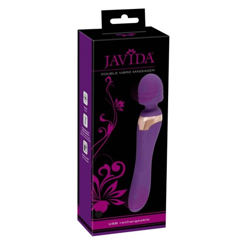 Javida Double Massager масажна головка і вібратор, фіолетовий