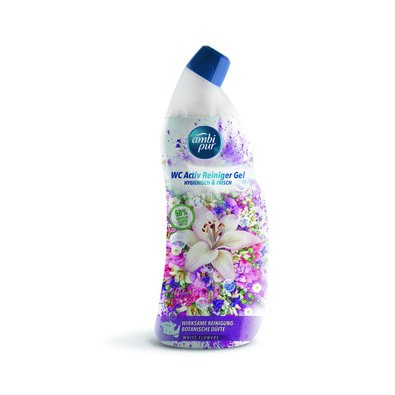 Ambipur WC Aktivni gel beli cvetovi 750 ml