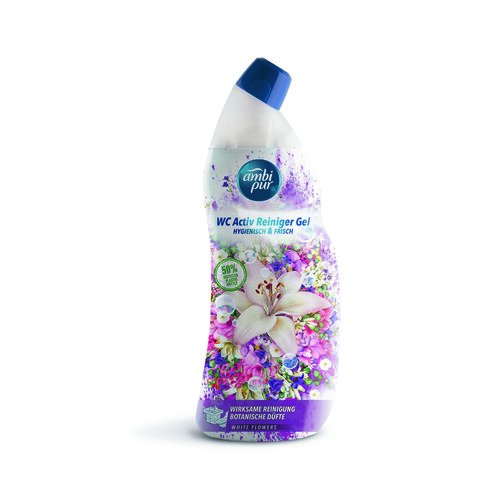 Ambipur WC Active gél biele kvety 750 ml