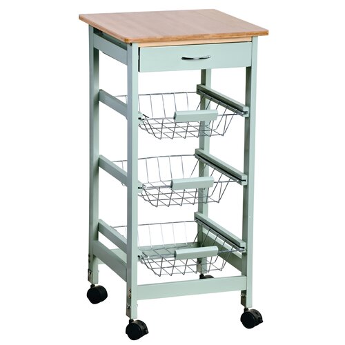 Kesper 25813 Kuchynský vozík s pracovnou doskou, 77 x 36 x 36 cm