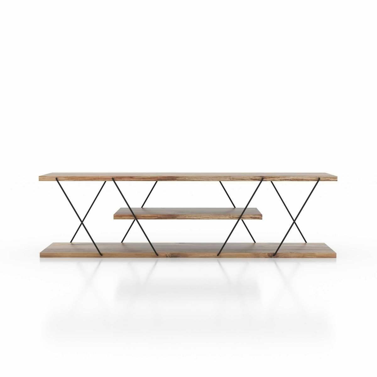 Televízny stolík Canaz Black and Walnut
