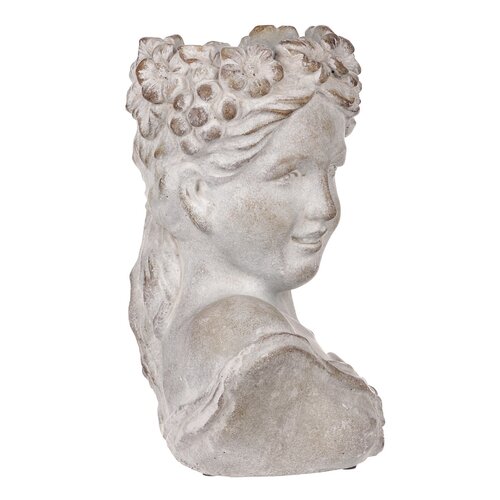 Betonowa obudowa Bysta głowa kobiety, średnica 23cm, 23 x 17 x 30 cm