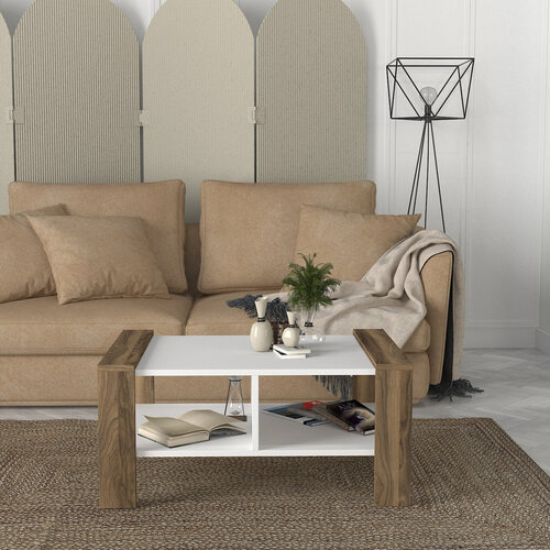 Couchtisch Erica White Walnut